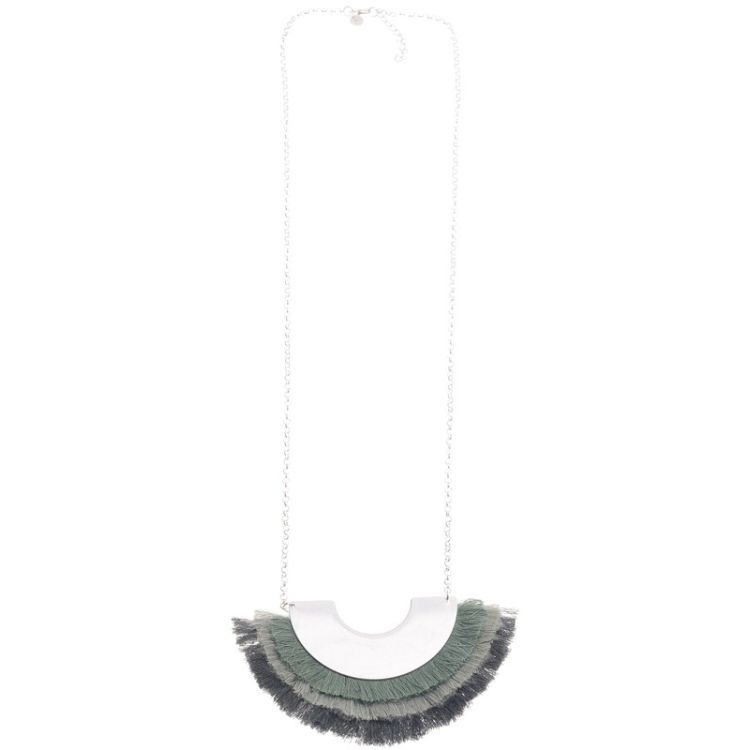 COLLAR LARGO COLGANTE METAL TRIPLE FLECO