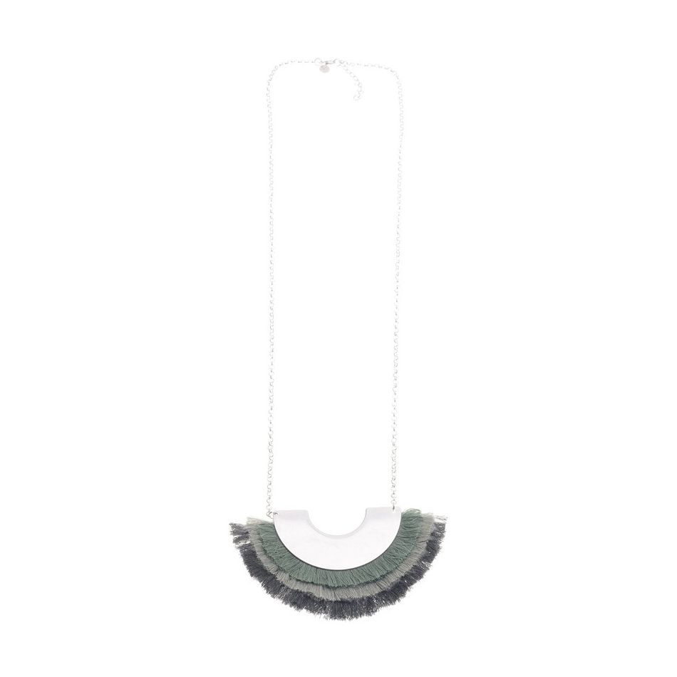 COLLAR LARGO COLGANTE METAL TRIPLE FLECO