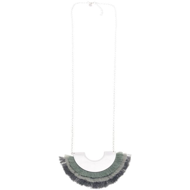 COLLAR LARGO COLGANTE METAL TRIPLE FLECO