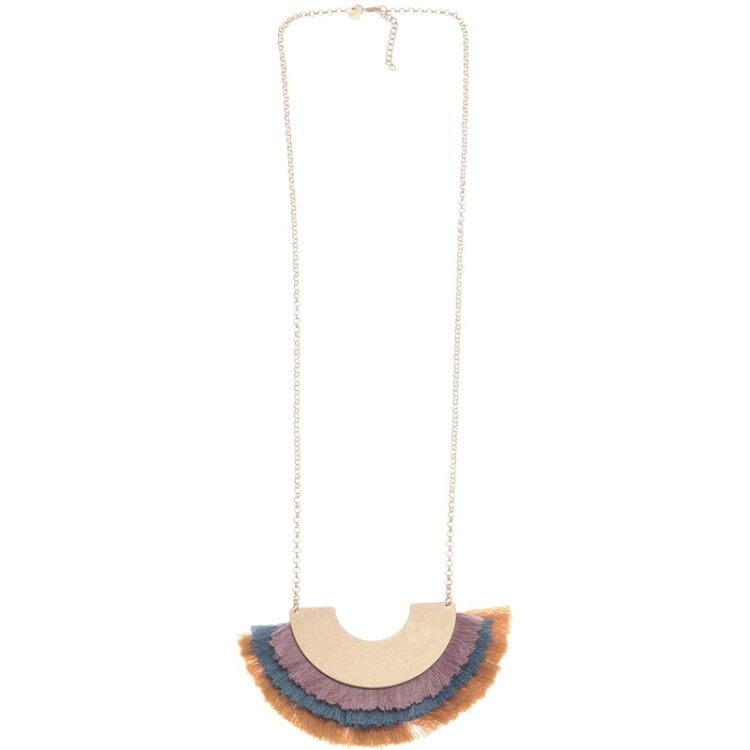 COLLAR LARGO COLGANTE METAL TRIPLE FLECO 2