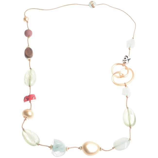 LONG NECKLACE WITH RESIN BEADS