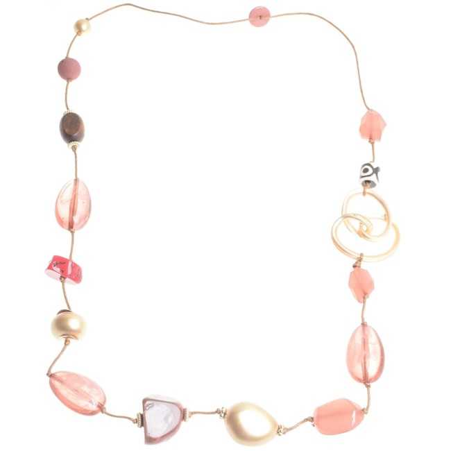 LONG NECKLACE WITH RESIN BEADS