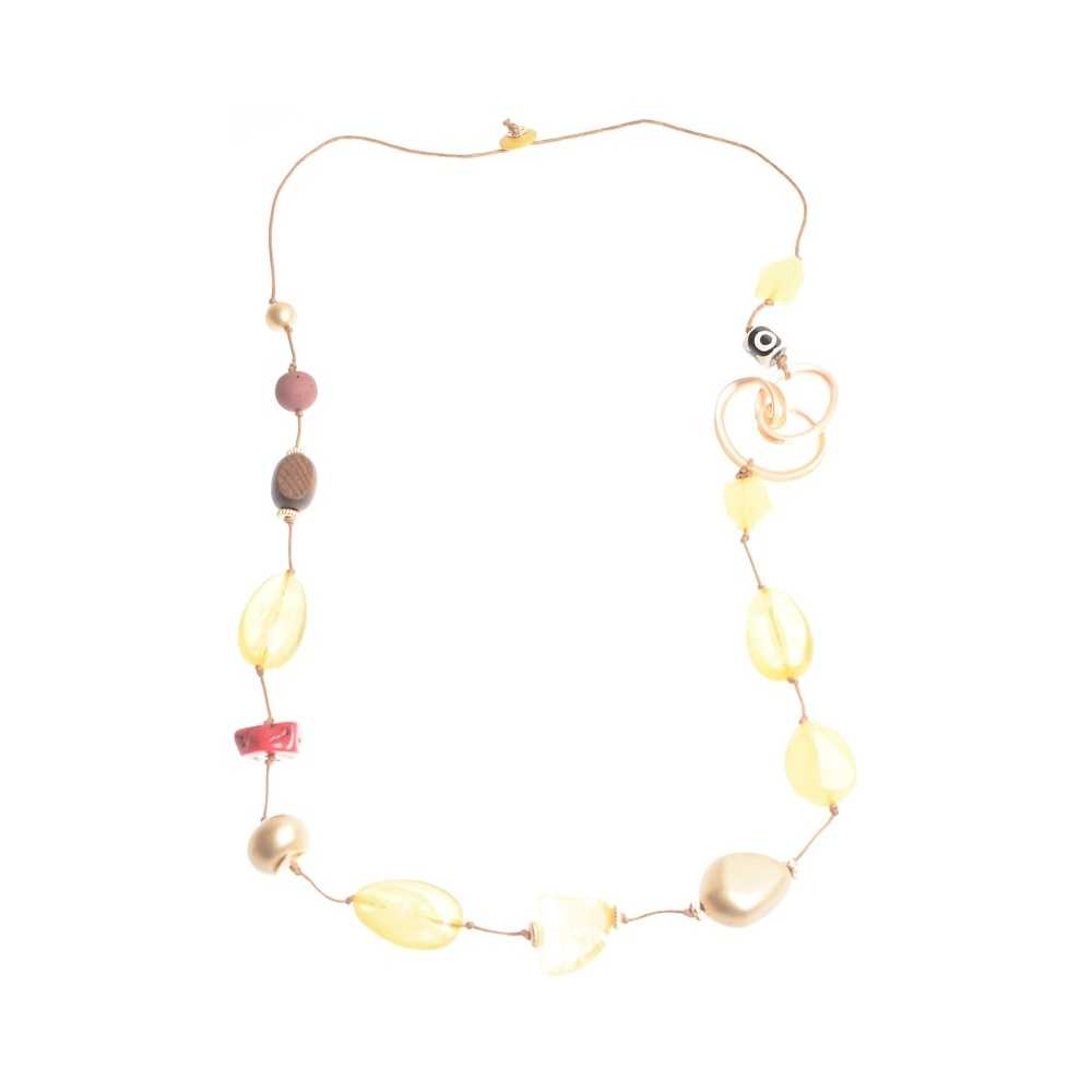 LONG NECKLACE WITH RESIN BEADS