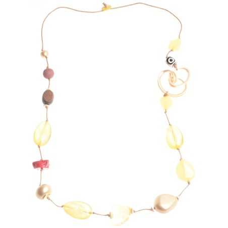 LONG NECKLACE WITH RESIN BEADS