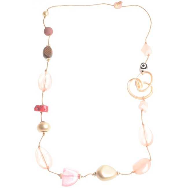 LONG NECKLACE WITH RESIN BEADS