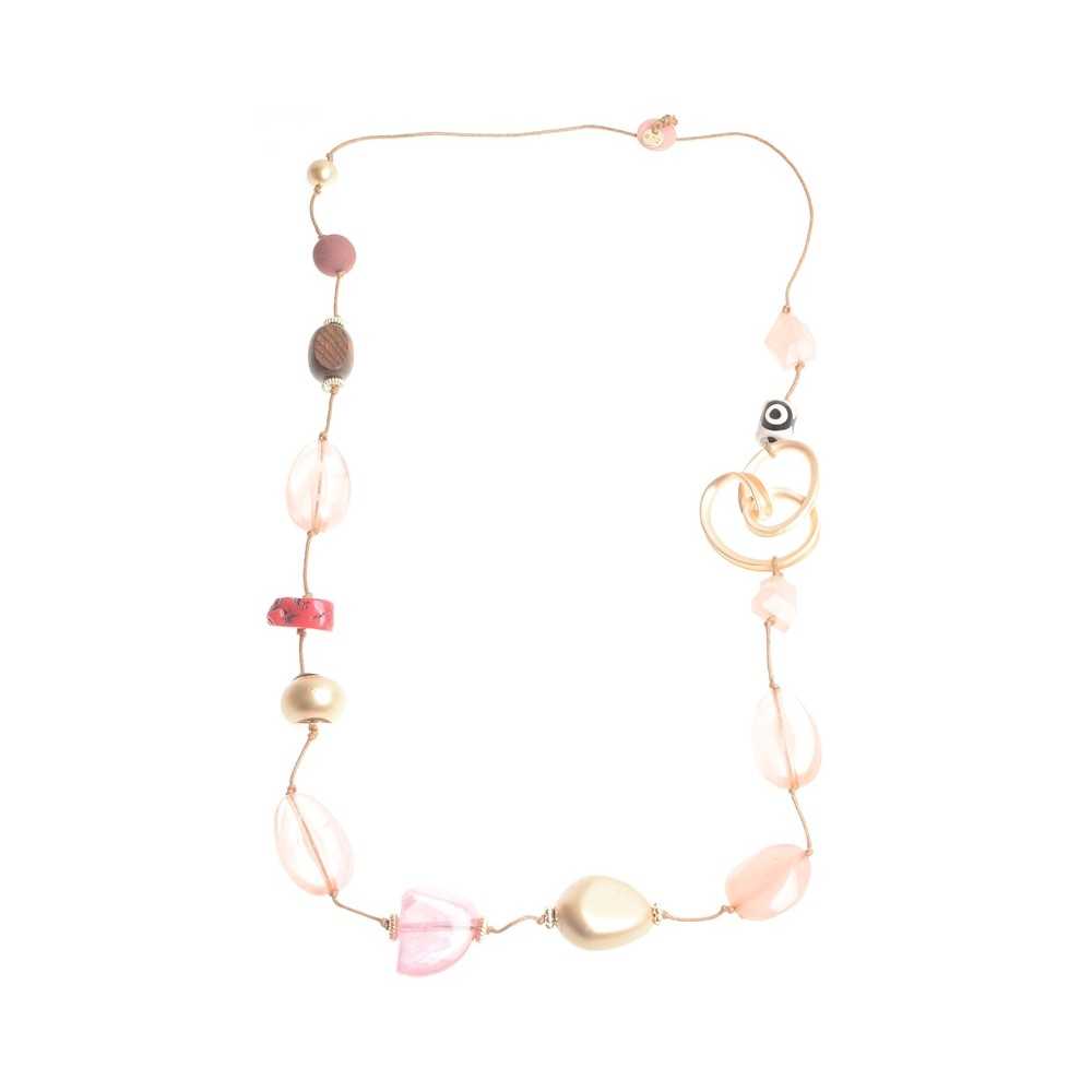 LONG NECKLACE WITH RESIN BEADS