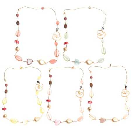 LONG NECKLACE WITH RESIN BEADS
