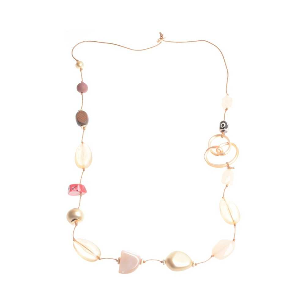 LONG NECKLACE WITH RESIN BEADS
