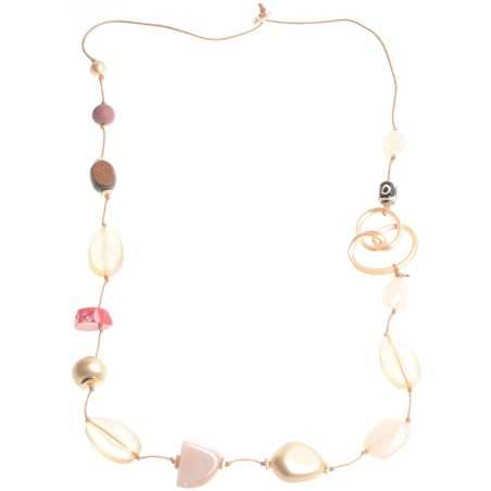 LONG NECKLACE WITH RESIN BEADS