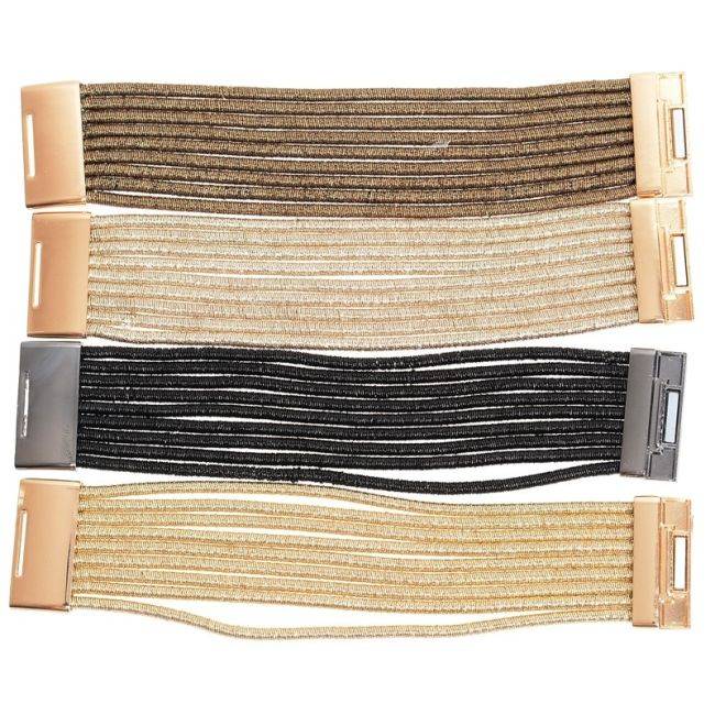 5 ROWS METALLIC FINISH BRACELET