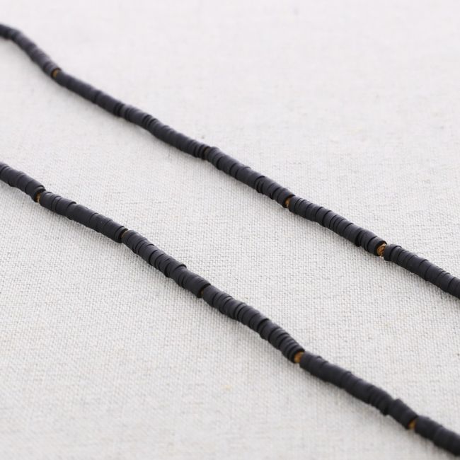 LONG STEEL NECKLACE WITH FIMO KNOTS BEADS 1.5M*4MM