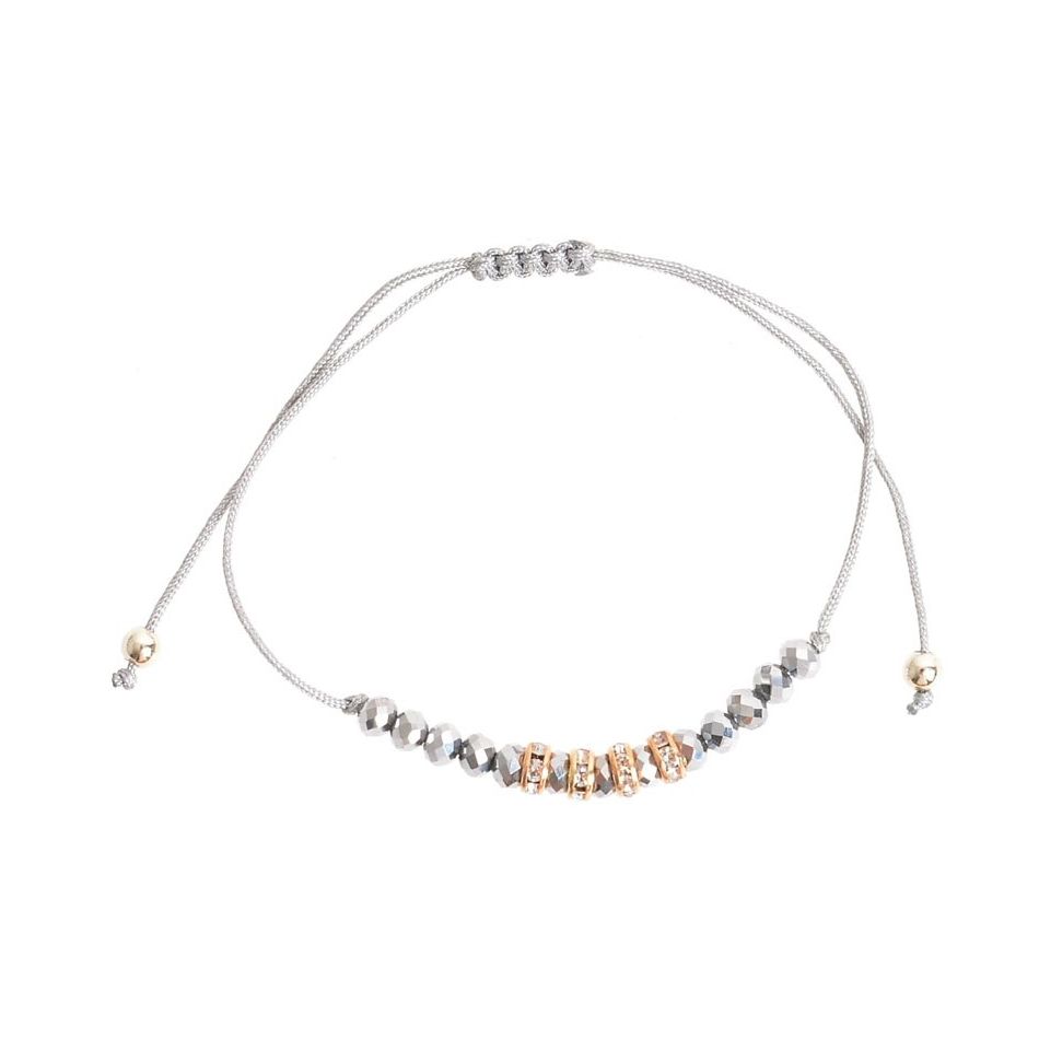 MACRAMÉ BRACELET WITH CRYSTAL BEADS