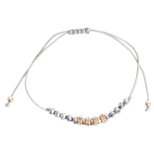 MACRAMÉ BRACELET WITH CRYSTAL BEADS