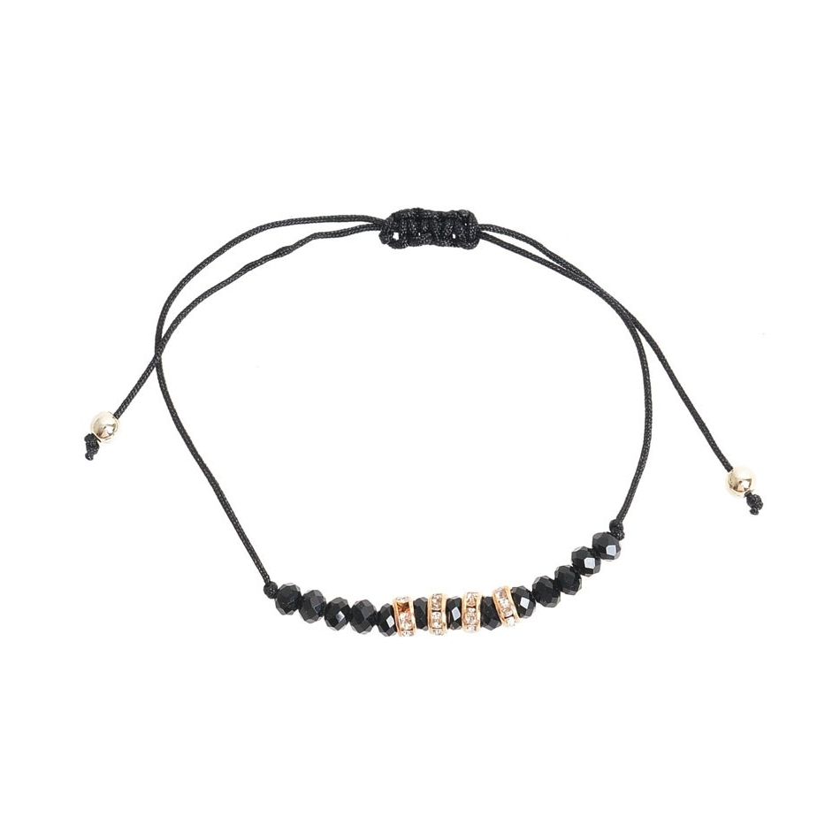 MACRAMÉ BRACELET WITH CRYSTAL BEADS