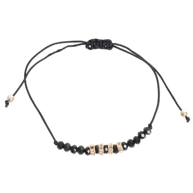 MACRAMÉ BRACELET WITH CRYSTAL BEADS