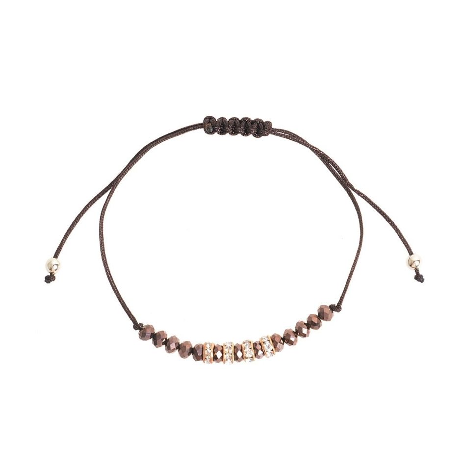 MACRAMÉ BRACELET WITH CRYSTAL BEADS