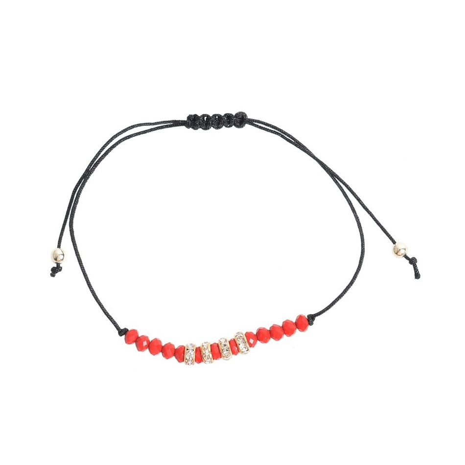 MACRAMÉ BRACELET WITH CRYSTAL BEADS