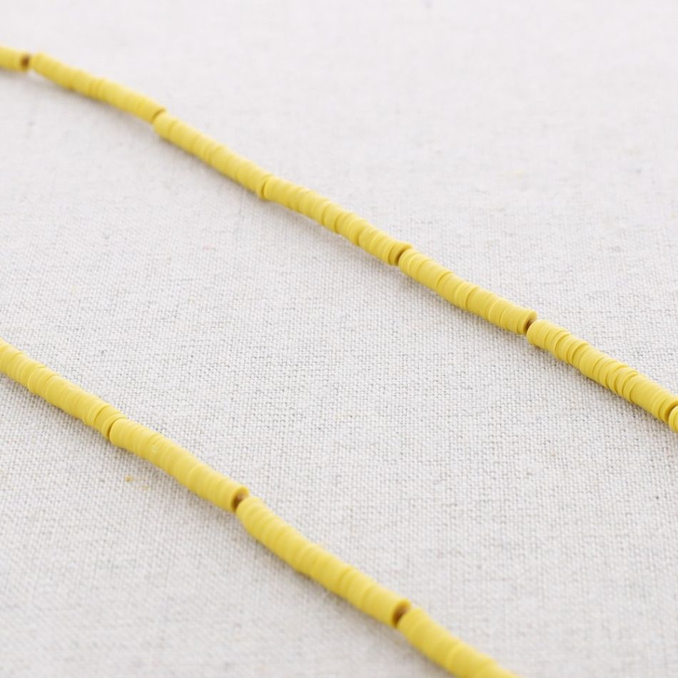 COLLAR LARGO ACERO CUENTAS FIMO NUDOS 1.5M*4MM