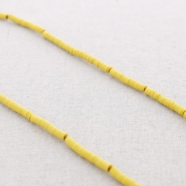 COLLAR LARGO ACERO CUENTAS FIMO NUDOS 1.5M*4MM