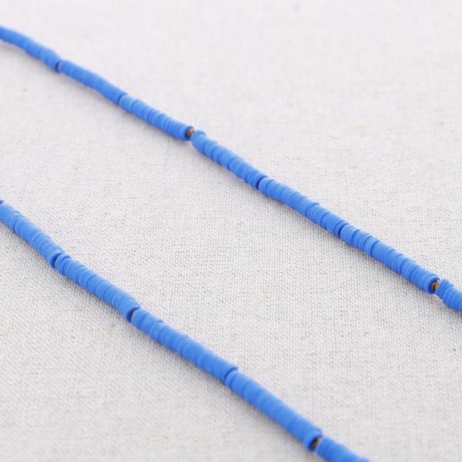 LONG STEEL NECKLACE WITH FIMO KNOTS BEADS 1.5M*4MM