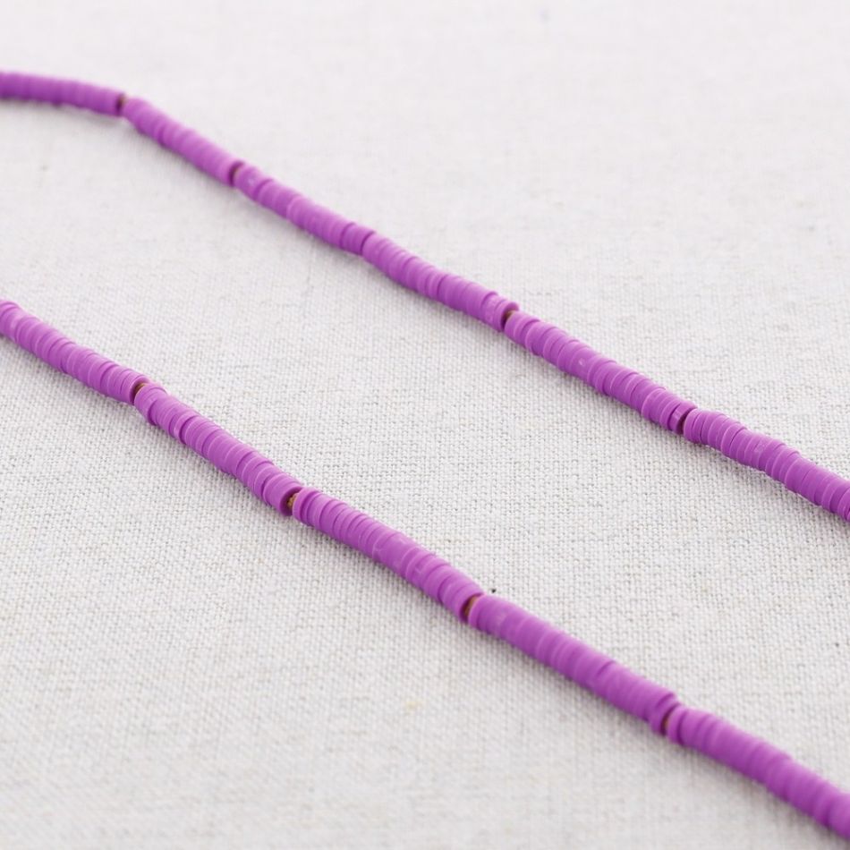 COLLAR LARGO ACERO CUENTAS FIMO NUDOS 1.5M*4MM