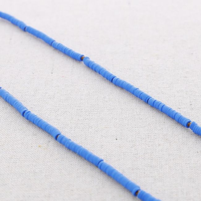 COLLAR LARGO ACERO CUENTAS FIMO NUDOS 1.2M*6MM
