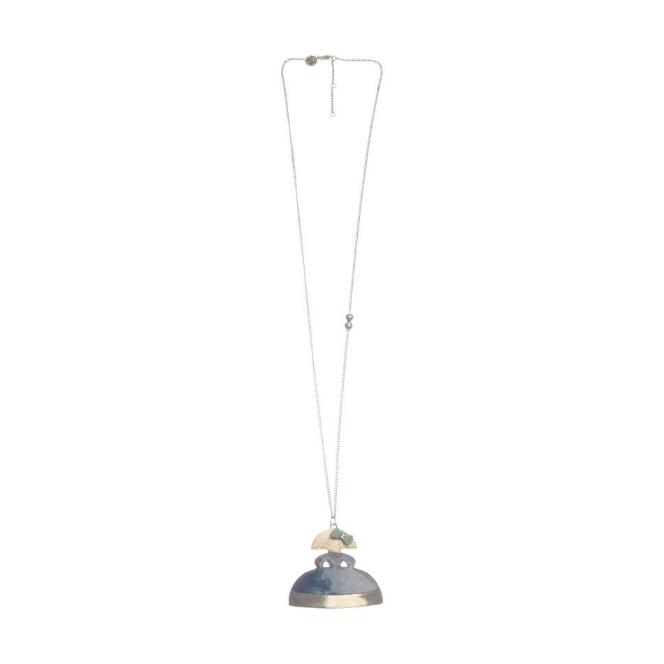 MENINA METAL ENAMEL LONG PENDANT NECKLACE