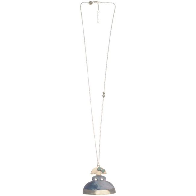 MENINA METAL ENAMEL LONG PENDANT NECKLACE