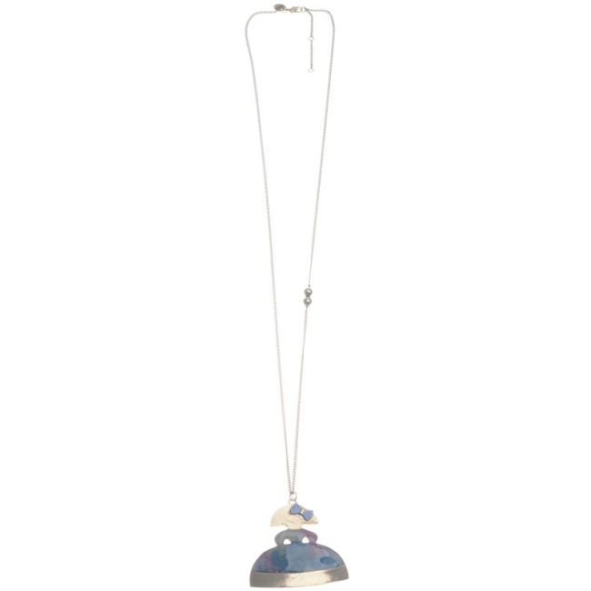 COLLAR LARGO COLGANTE MENINA METAL ESMALTE