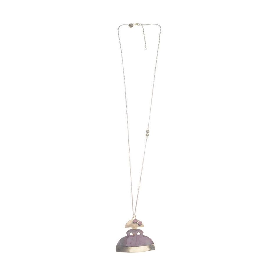 COLLAR LARGO COLGANTE MENINA METAL ESMALTE