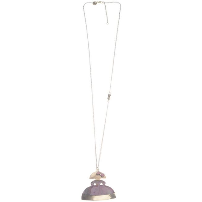 COLLAR LARGO COLGANTE MENINA METAL ESMALTE