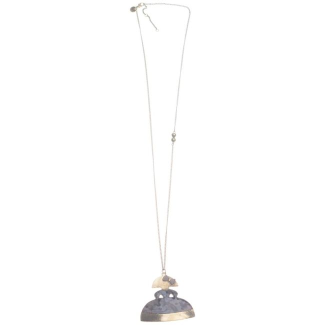 COLLAR LARGO COLGANTE MENINA METAL ESMALTE