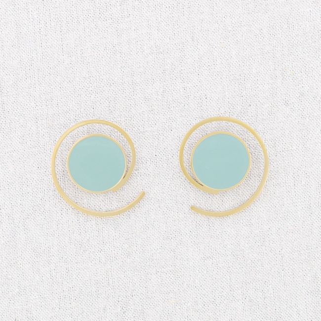 PENDIENTES ACERO FORMAS GEOMÉTRICAS ESMALTE