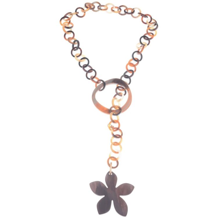COLLAR LARGO COLGANTE FLOR RESINA 2