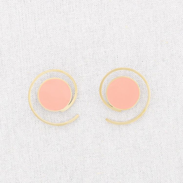 PENDIENTES ACERO FORMAS GEOMÉTRICAS ESMALTE