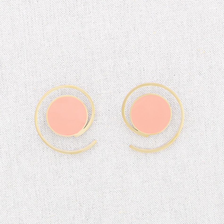 PENDIENTES ACERO FORMAS GEOMÉTRICAS ESMALTE