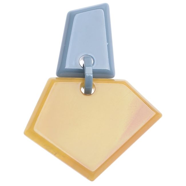 RESIN GEOMETRIC SHAPE BROOCH
