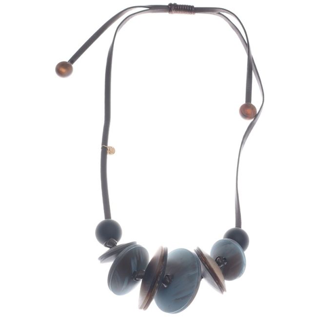 LONG NECKLACE PENDANT WITH RESIN BEADS