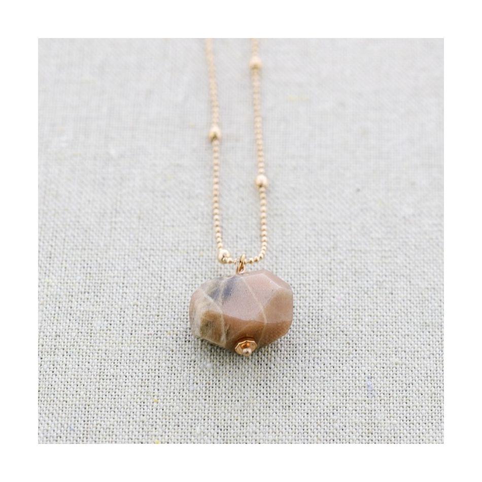COLLAR ACERO COLGANTE PIEDRA