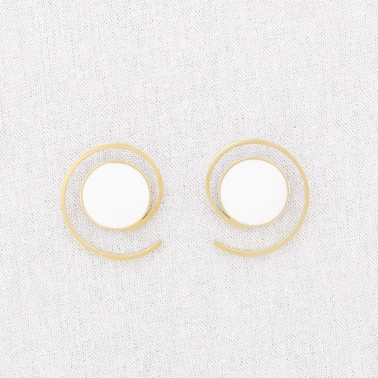 PENDIENTES ACERO FORMAS GEOMÉTRICAS ESMALTE 2