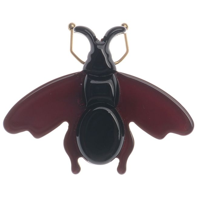 METAL LEGS RESIN INSECT BROOCH