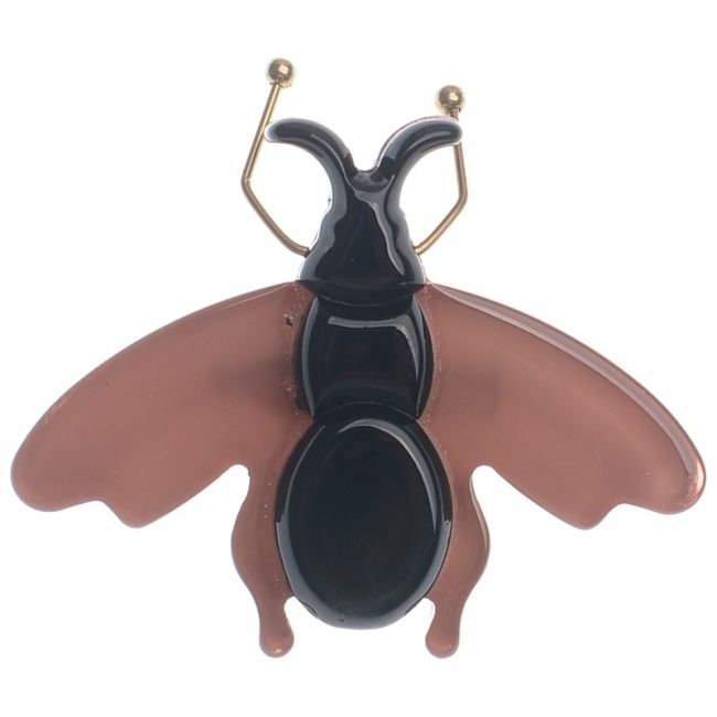 BROCHE INSECTO RESINA PATAS METAL