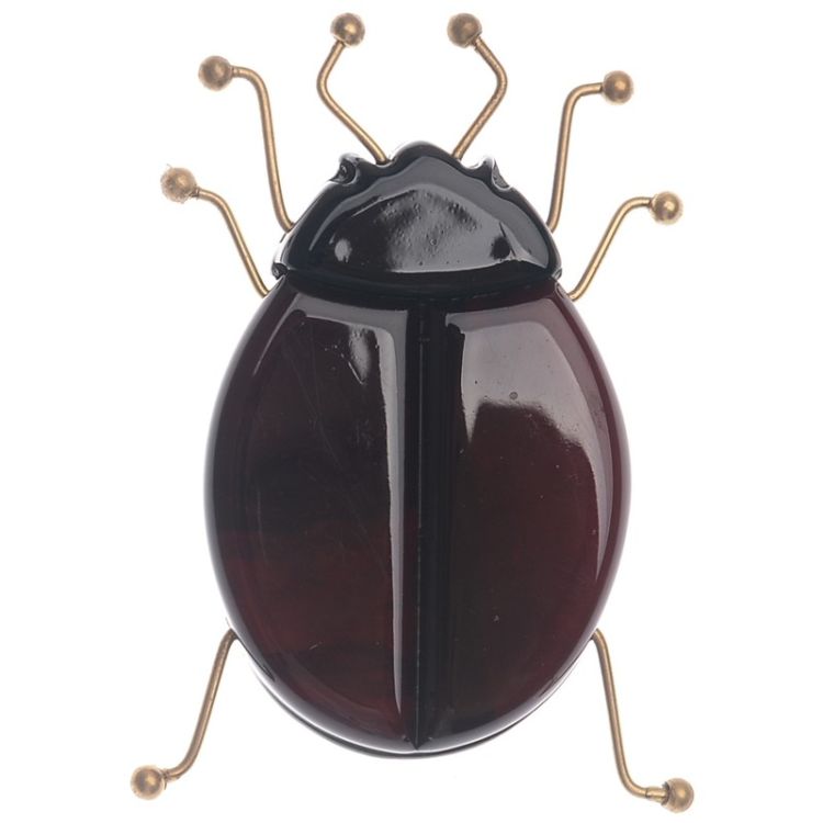 METAL LEGS RESIN INSECT BROOCH