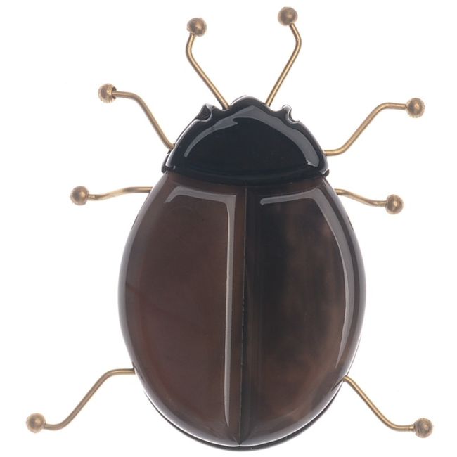 METAL LEGS RESIN INSECT BROOCH