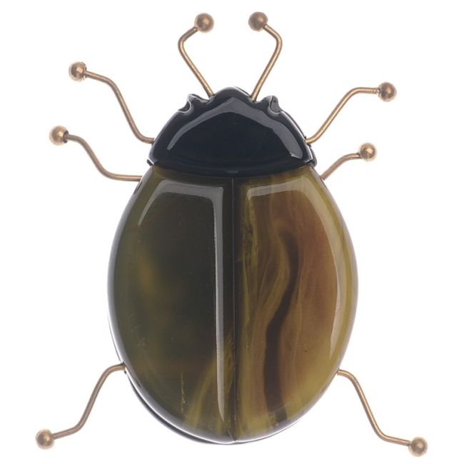 METAL LEGS RESIN INSECT BROOCH