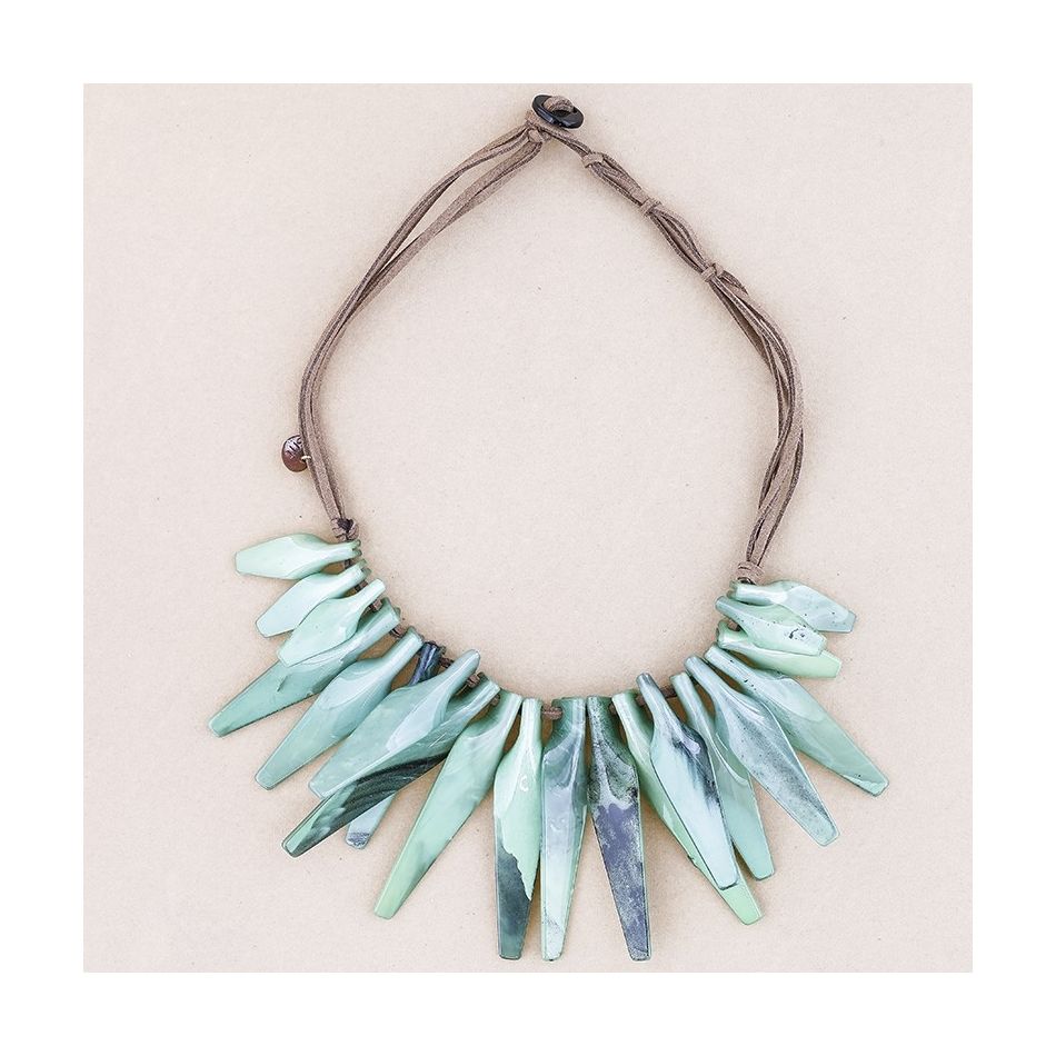 RESIN BEADS SHORT NECKLACE
