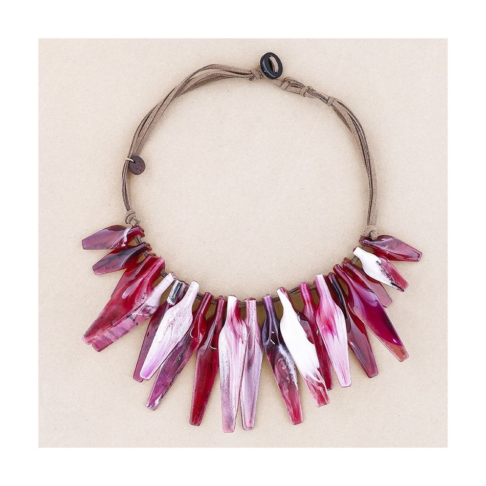 RESIN BEADS SHORT NECKLACE