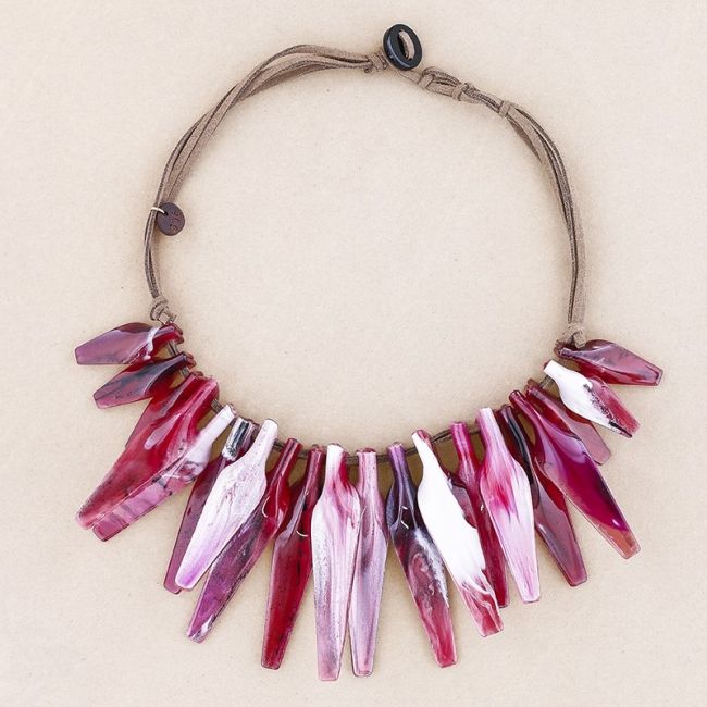 RESIN BEADS SHORT NECKLACE