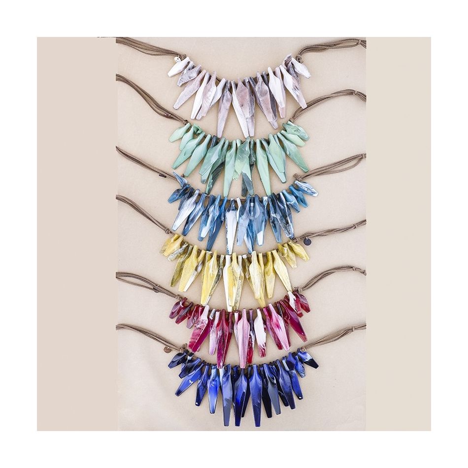 RESIN BEADS SHORT NECKLACE