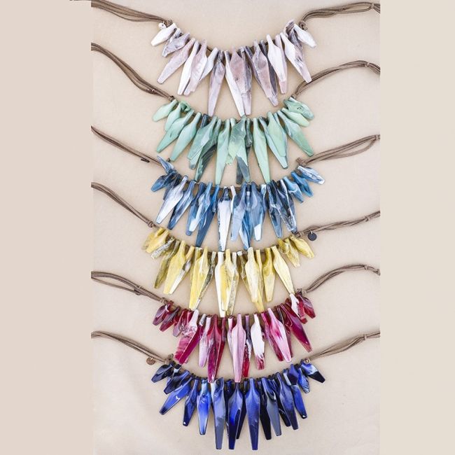 RESIN BEADS SHORT NECKLACE